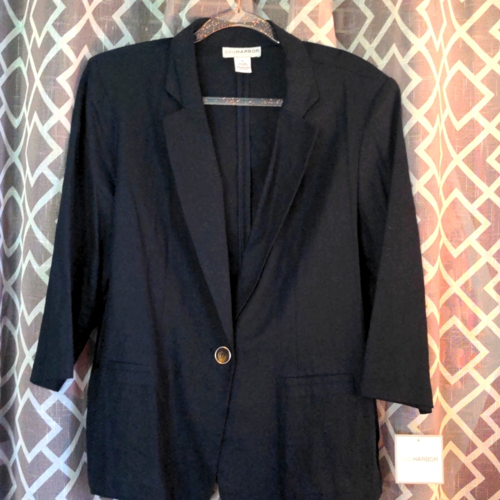 NWT Lightweight Sag Harbor Linen Blazer